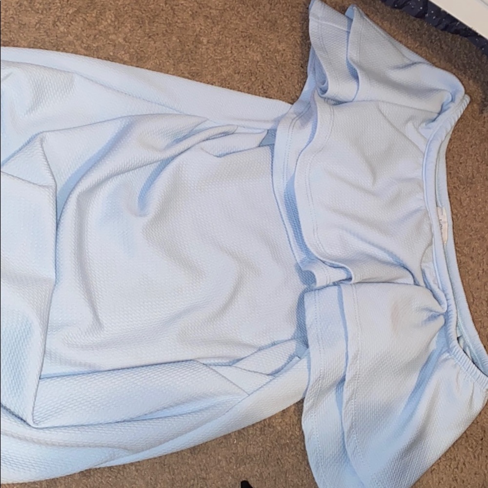 Iight blue maternity dress